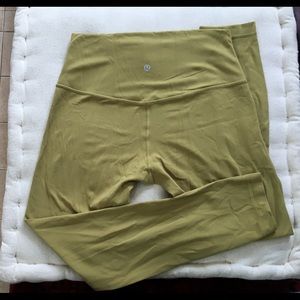 lululemon Align 28” in a muted chartreuse